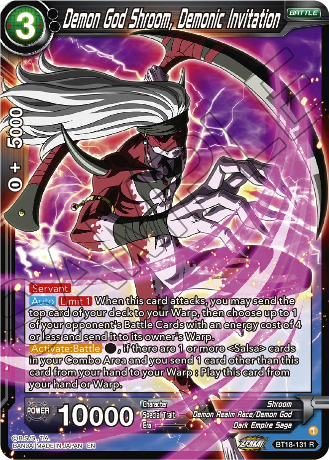 Demon God Shroom, Demonic Invitation (BT18-131) [Dawn of the Z-Legends] | Mindsight Gaming