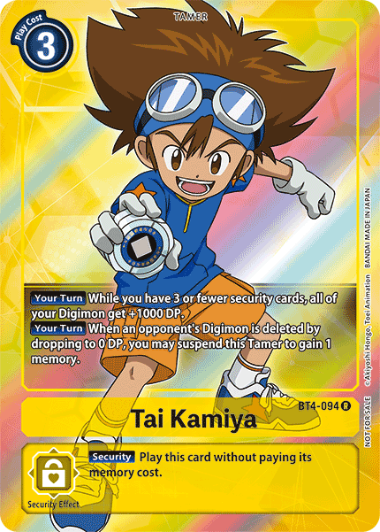 Tai Kamiya [BT4-094] (Buy-A-Box Promo) [Great Legend Promos] | Mindsight Gaming