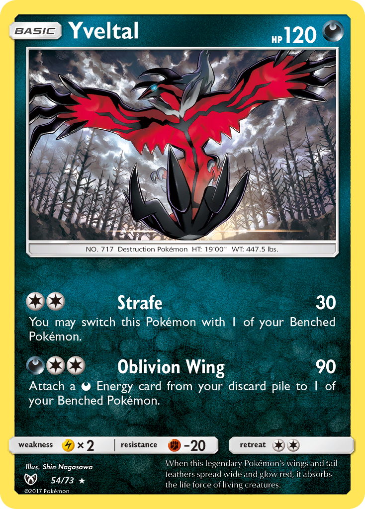 Yveltal (54/73) [Sun & Moon: Shining Legends] | Mindsight Gaming