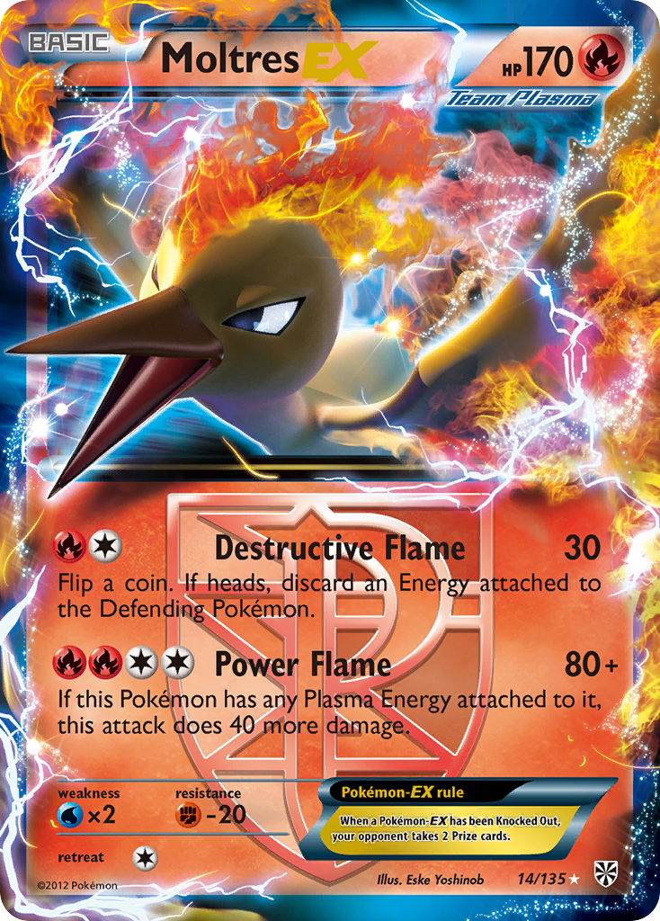 Moltres EX (14/135) [Black & White: Plasma Storm] | Mindsight Gaming