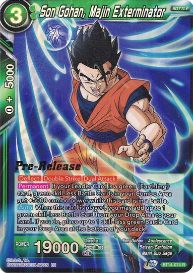 Son Gohan, Majin Exterminator (BT14-074) [Cross Spirits Prerelease Promos] | Mindsight Gaming