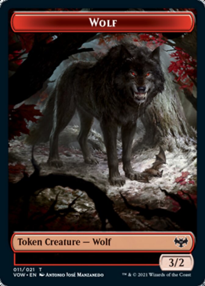 Wolf Token (011) [Innistrad: Crimson Vow Tokens] | Mindsight Gaming