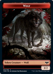 Wolf (011) // Human (010) Double-sided Token [Innistrad: Crimson Vow Tokens] | Mindsight Gaming