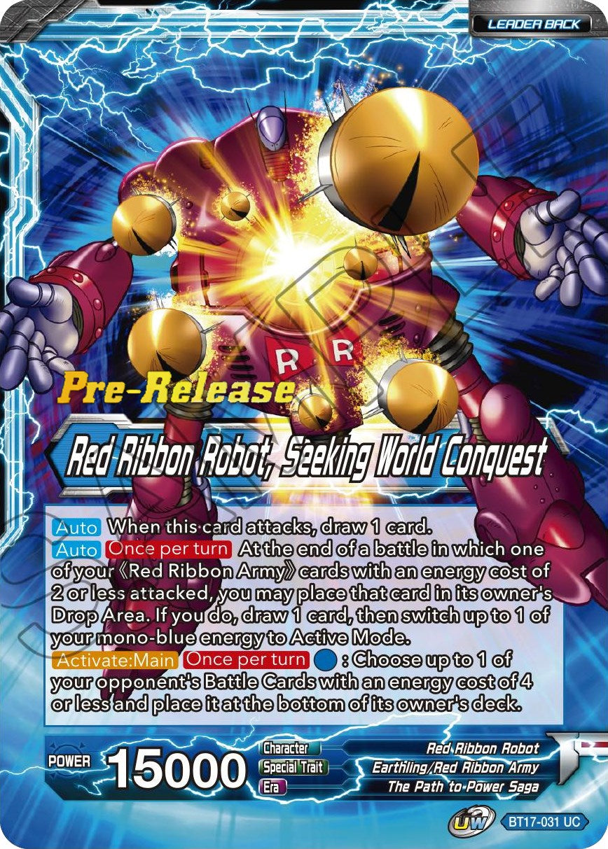 Commander Red // Red Ribbon Robot, Seeking World Conquest (BT17-031) [Ultimate Squad Prerelease Promos] | Mindsight Gaming