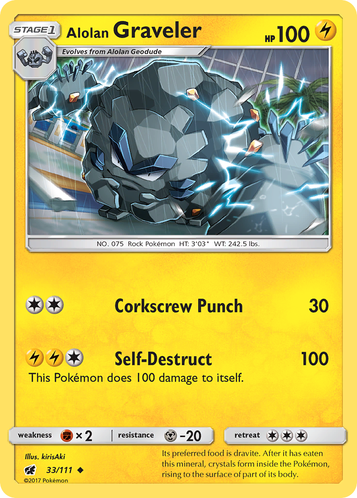 Alolan Graveler (33/111) [Sun & Moon: Crimson Invasion] | Mindsight Gaming