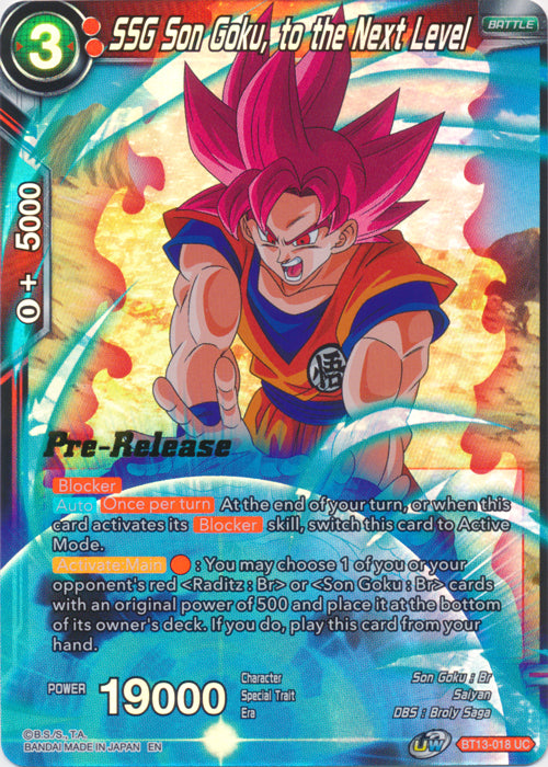 SSG Son Goku, to the Next Level (BT13-018) [Supreme Rivalry Prerelease Promos] | Mindsight Gaming