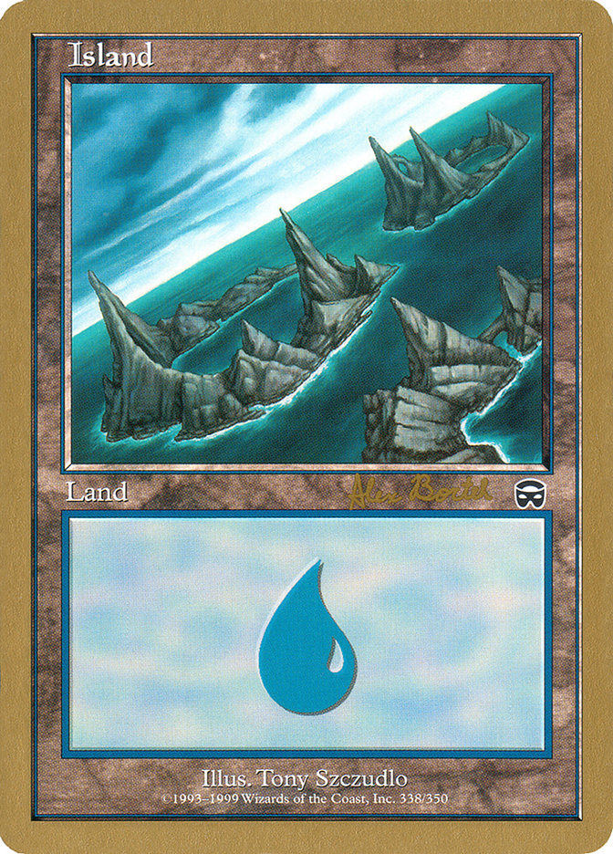 Island (ab338a) (Alex Borteh) [World Championship Decks 2001] | Mindsight Gaming