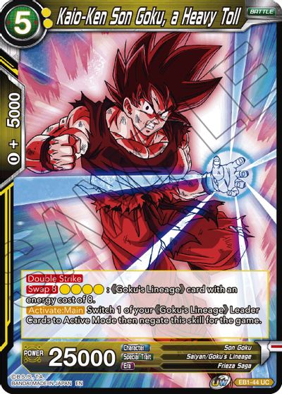 Kaio-Ken Son Goku, a Heavy Toll (EB1-44) [Battle Evolution Booster] | Mindsight Gaming