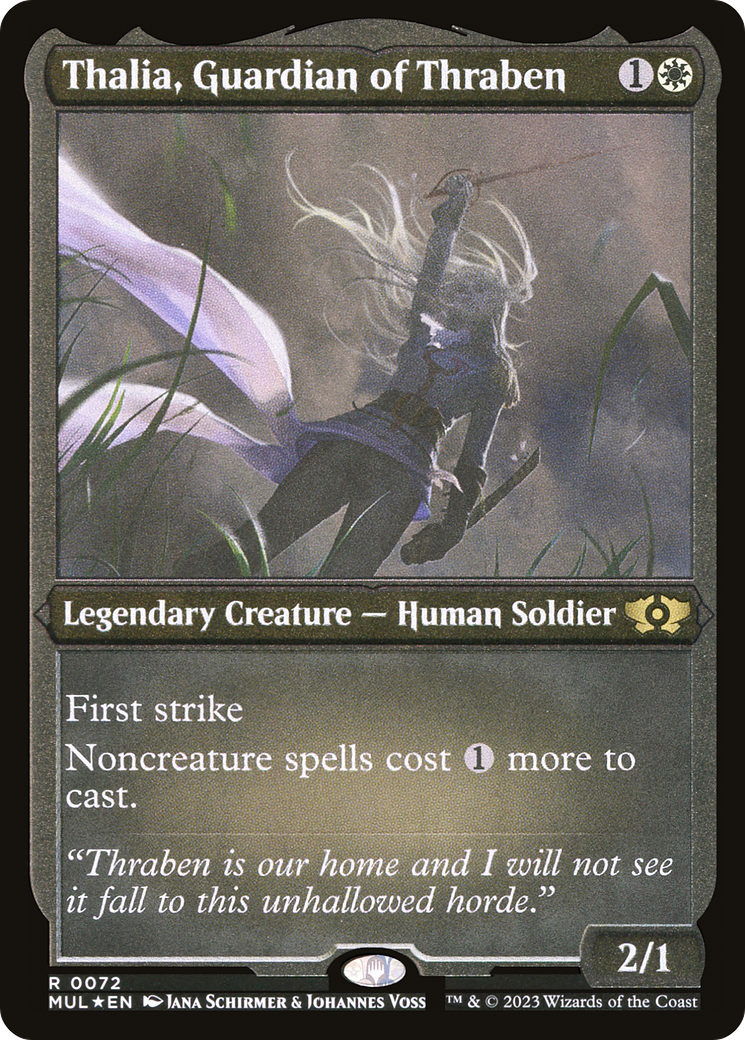 Thalia, Guardian of Thraben (Foil Etched) [Multiverse Legends] | Mindsight Gaming