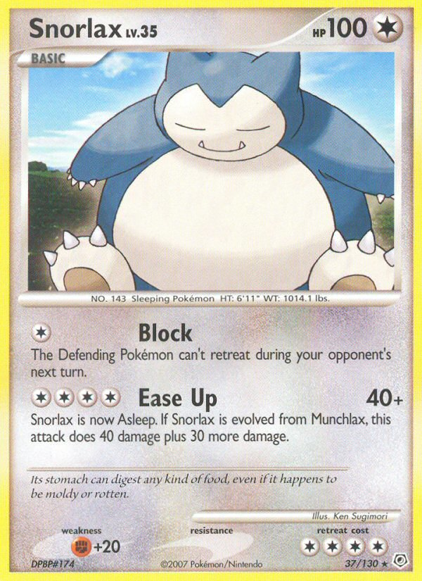 Snorlax (37/130) [Diamond & Pearl: Base Set] | Mindsight Gaming