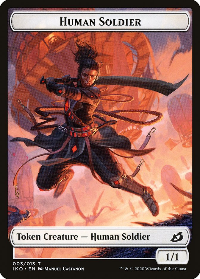 Human Soldier (003/013) [Ikoria: Lair of Behemoths Tokens] | Mindsight Gaming