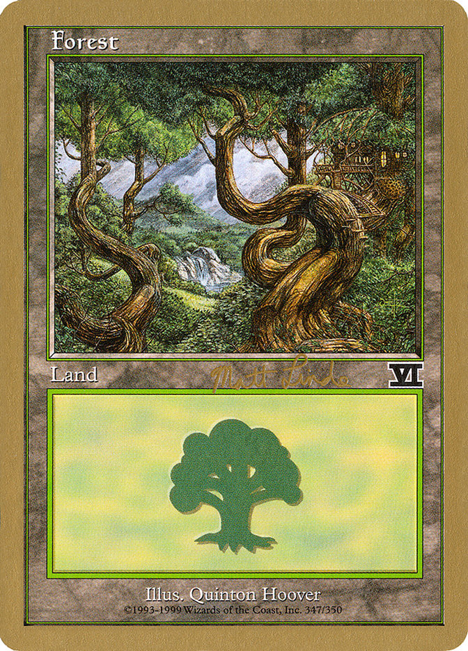 Forest (ml347b) (Matt Linde) [World Championship Decks 1999] | Mindsight Gaming