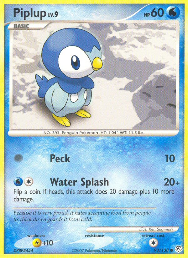 Piplup (93/130) [Diamond & Pearl: Base Set] | Mindsight Gaming