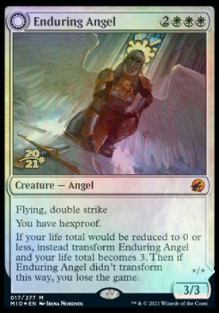 Enduring Angel // Angelic Enforcer [Innistrad: Midnight Hunt Prerelease Promos] | Mindsight Gaming