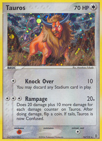 Tauros (16/112) [EX: FireRed & LeafGreen] | Mindsight Gaming