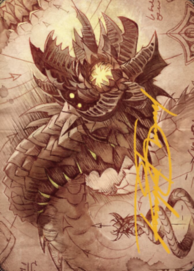 Wurmcoil Engine Art Card (Gold-Stamped Signature) [The Brothers' War Art Series] | Mindsight Gaming