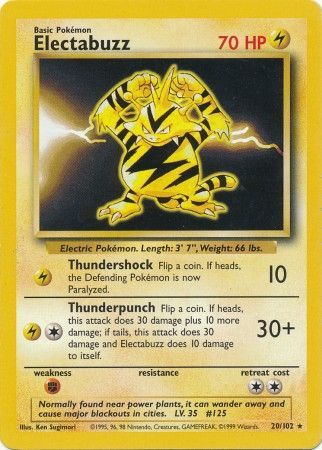 Electabuzz (20/102) [Base Set Unlimited] | Mindsight Gaming