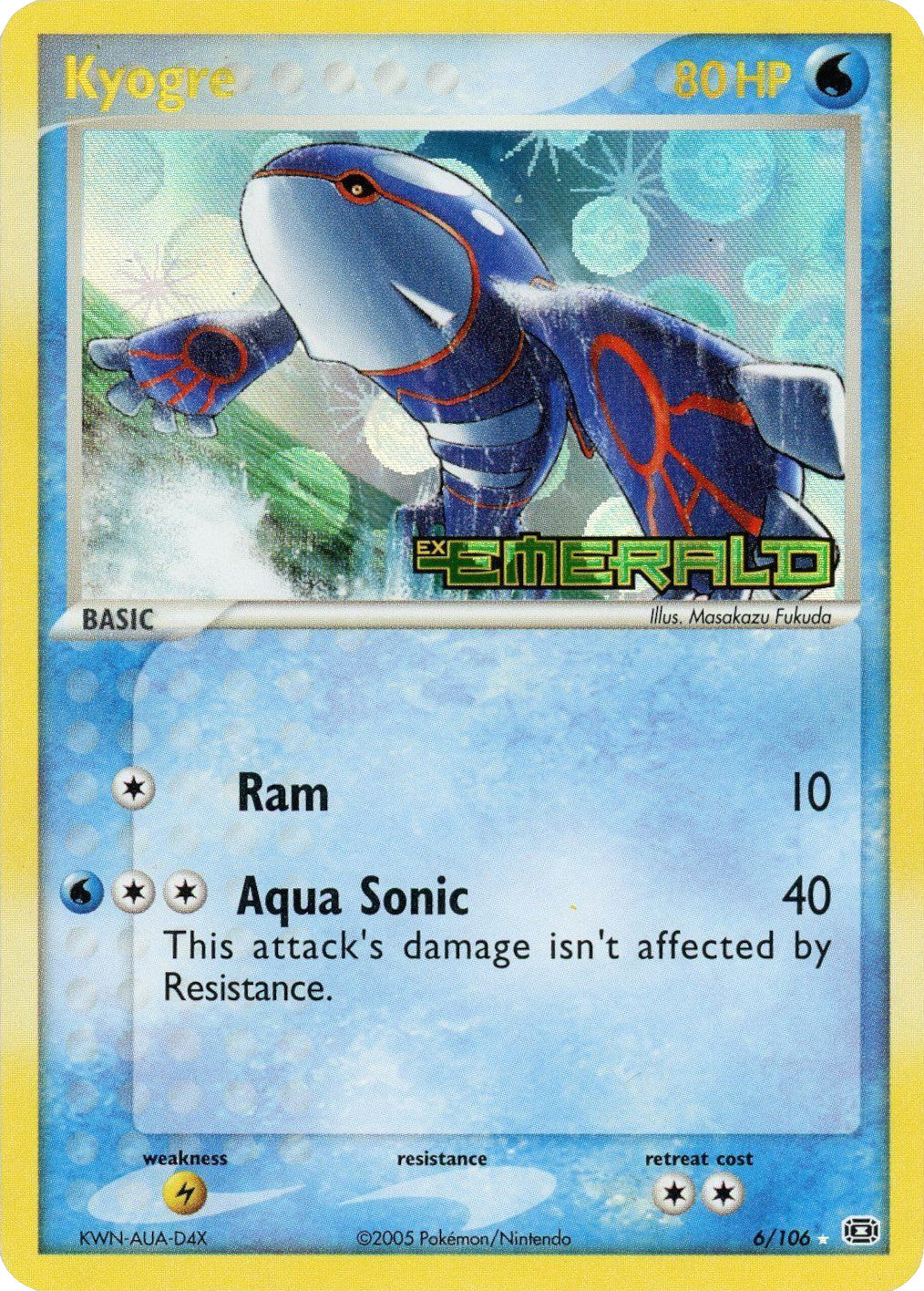 Kyogre (6/106) (Stamped) [EX: Emerald] | Mindsight Gaming