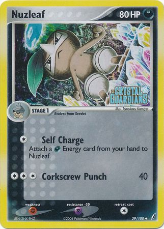 Nuzleaf (39/100) (Stamped) [EX: Crystal Guardians] | Mindsight Gaming