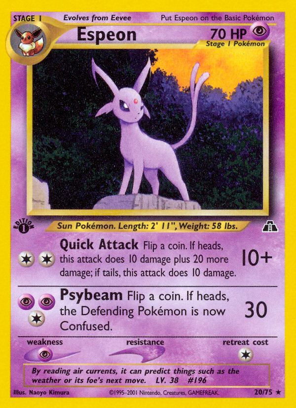 Espeon (20/75) [Neo Discovery 1st Edition] | Mindsight Gaming