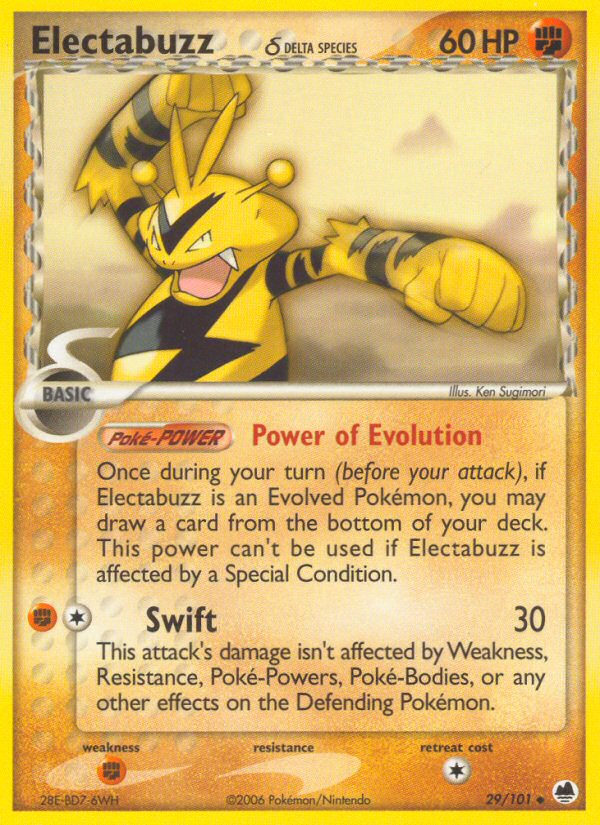 Electabuzz (29/101) (Delta Species) [EX: Dragon Frontiers] | Mindsight Gaming