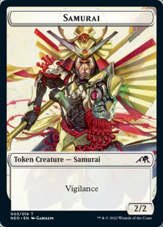 Samurai // Pilot Double-sided Token [Kamigawa: Neon Dynasty Tokens] | Mindsight Gaming