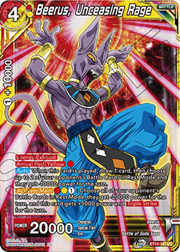 Beerus, Unceasing Rage (BT14-147) [Cross Spirits] | Mindsight Gaming