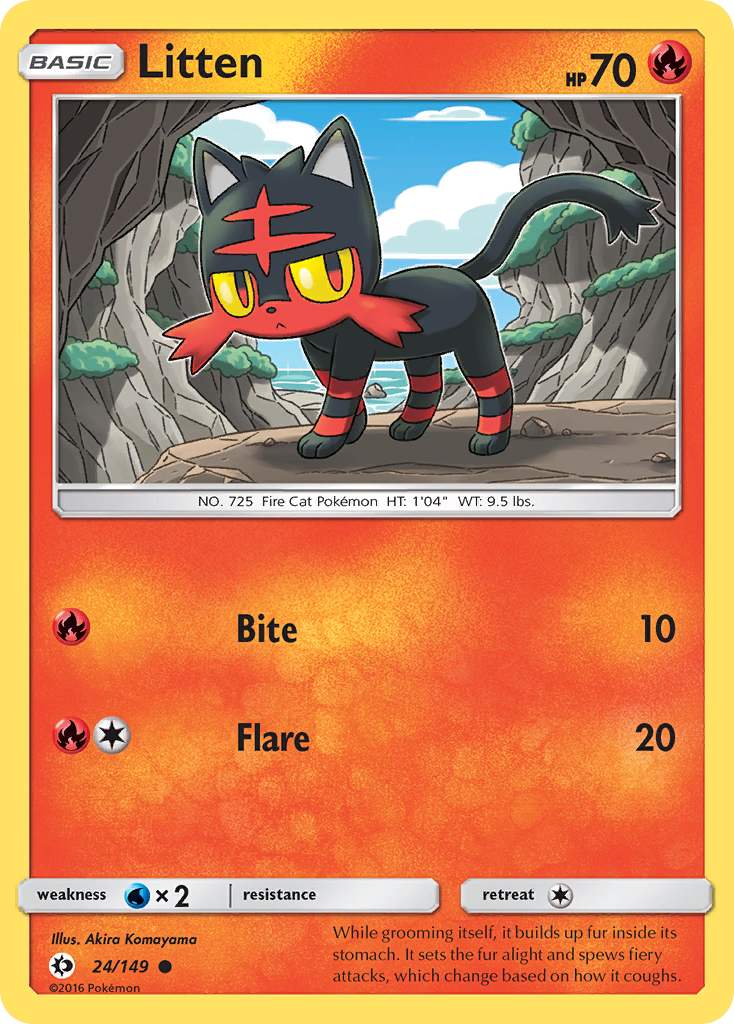 Litten (24/149) [Sun & Moon: Base Set] | Mindsight Gaming