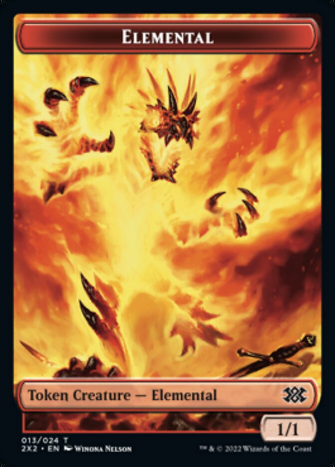 Elemental // Soldier Double-sided Token [Double Masters 2022 Tokens] | Mindsight Gaming