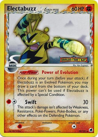 Electabuzz (29/101) (Delta Species) (Stamped) [EX: Dragon Frontiers] | Mindsight Gaming