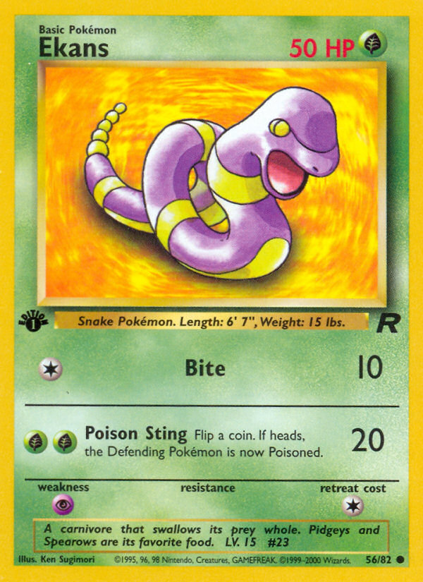 Ekans (56/82) [Team Rocket 1st Edition] | Mindsight Gaming