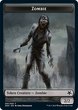 Zombie // Treasure Double-Sided Token [Game Night: Free-for-All Tokens] | Mindsight Gaming