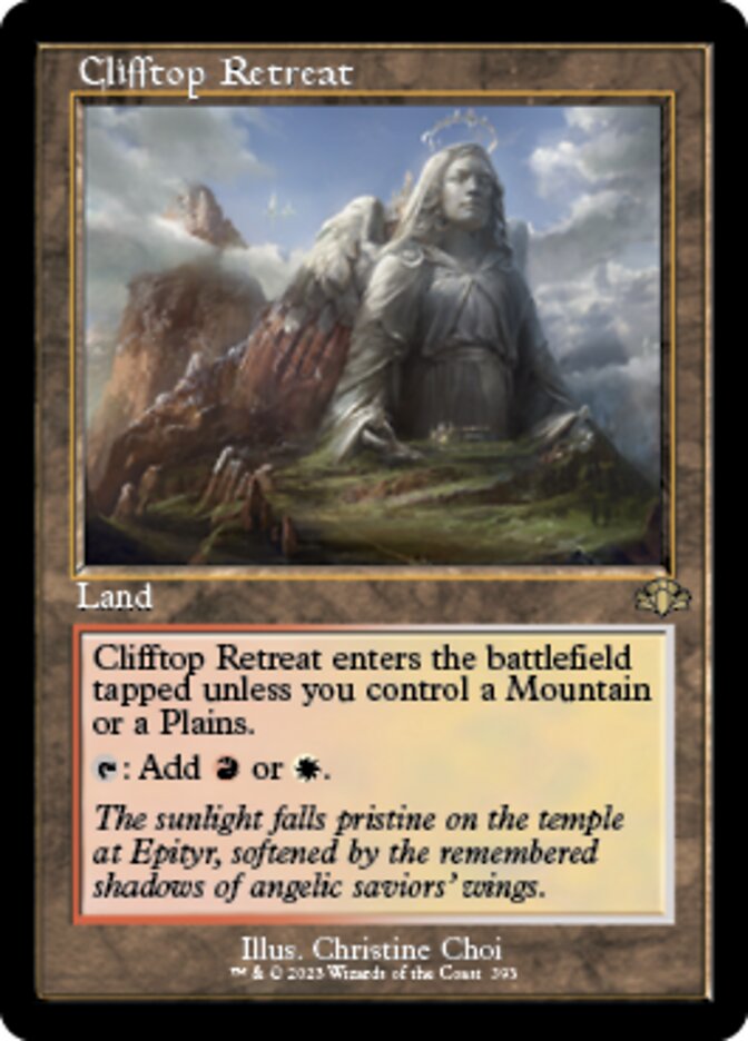 Clifftop Retreat (Retro) [Dominaria Remastered] | Mindsight Gaming