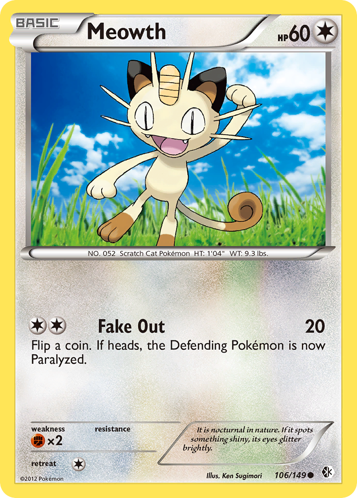 Meowth (106/149) [Black & White: Boundaries Crossed] | Mindsight Gaming