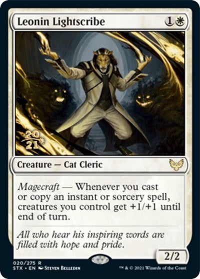 Leonin Lightscribe [Strixhaven: School of Mages Prerelease Promos] | Mindsight Gaming