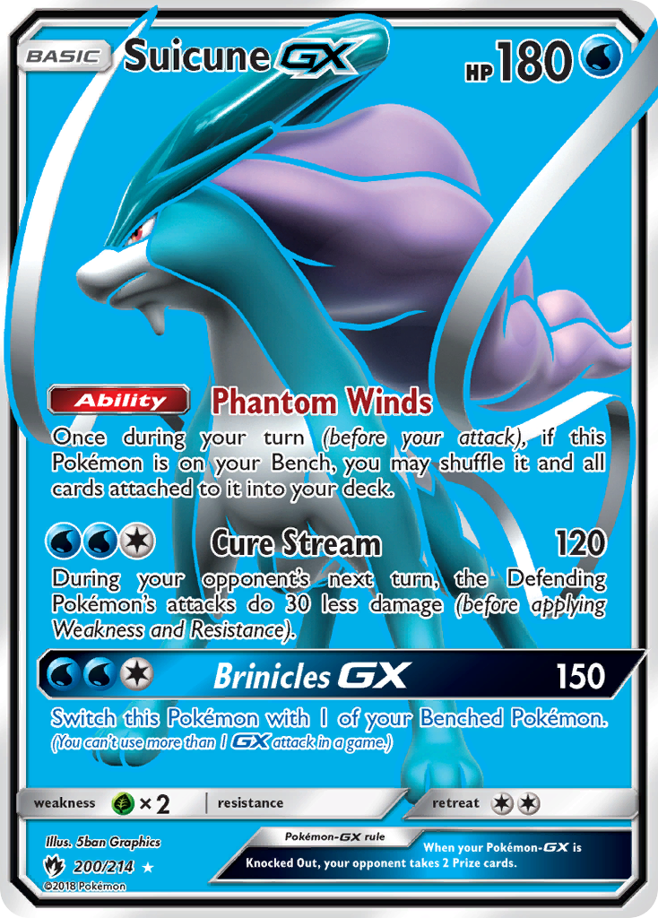 Suicune GX (200/214) [Sun & Moon: Lost Thunder] | Mindsight Gaming