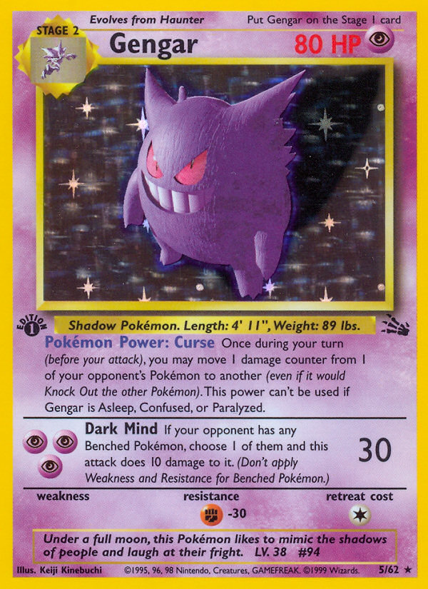 Gengar (5/62) [Fossil 1st Edition] | Mindsight Gaming