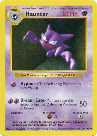 Haunter (29/102) [Base Set Shadowless Unlimited] | Mindsight Gaming