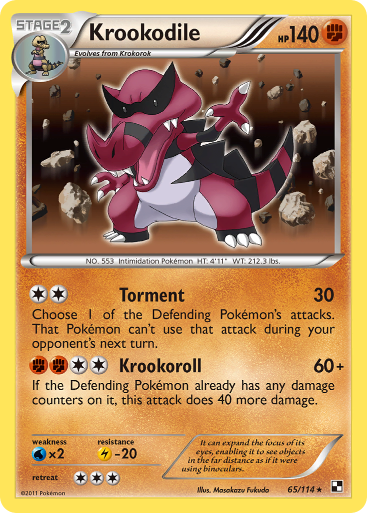 Krookodile (65/114) [Black & White: Base Set] | Mindsight Gaming