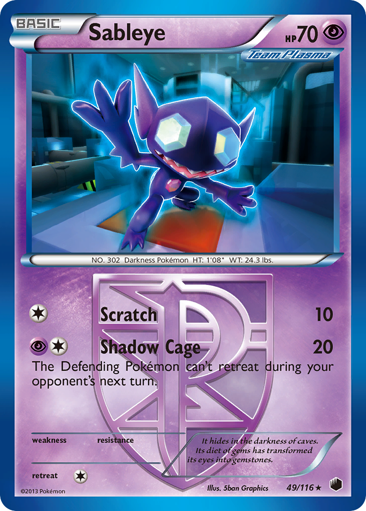 Sableye (49/116) [Black & White: Plasma Freeze] | Mindsight Gaming