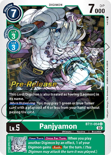 Panjyamon [BT11-054] [Dimensional Phase Pre-Release Promos] | Mindsight Gaming