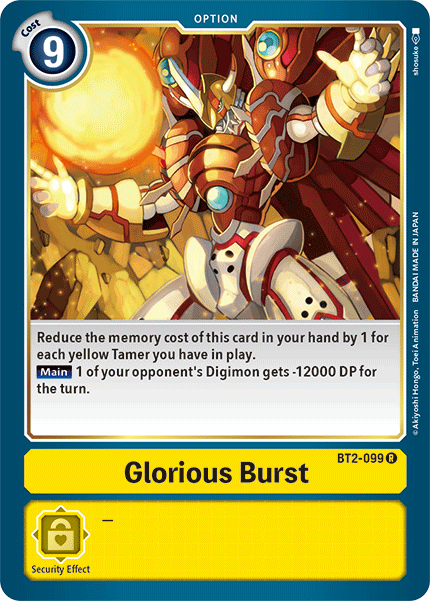 Glorious Burst [BT2-099] [Release Special Booster Ver.1.5] | Mindsight Gaming