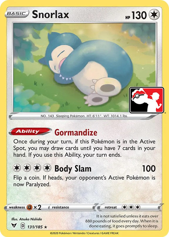 Snorlax (131/185) [Prize Pack Series One] | Mindsight Gaming