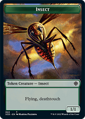 Insect // Human Warrior Double-Sided Token [Starter Commander Decks] | Mindsight Gaming