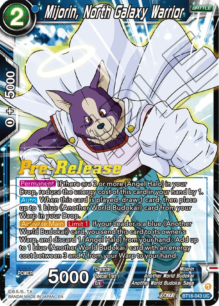 Mijorin, North Galaxy Warrior (BT18-043) [Dawn of the Z-Legends Prerelease Promos] | Mindsight Gaming