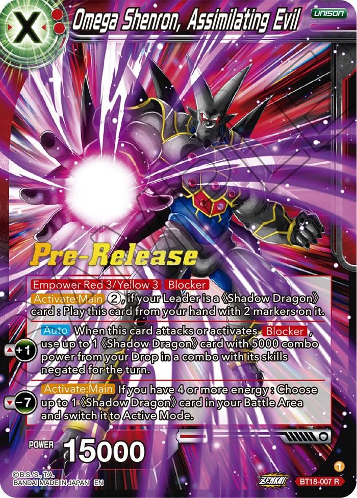 Omega Shenron, Assembling Evil (BT18-007) [Dawn of the Z-Legends Prerelease Promos] | Mindsight Gaming