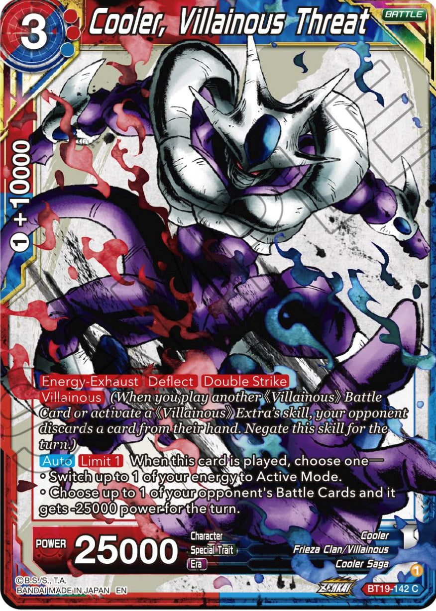 Cooler, Villainous Threat (BT19-142) [Fighter's Ambition] | Mindsight Gaming