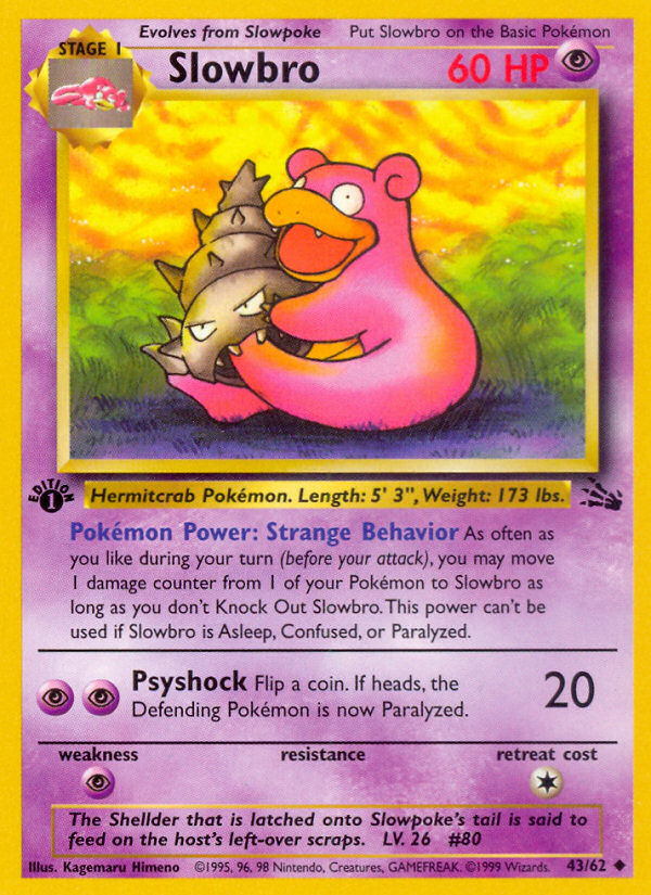 Slowbro (43/62) [Fossil 1st Edition] | Mindsight Gaming