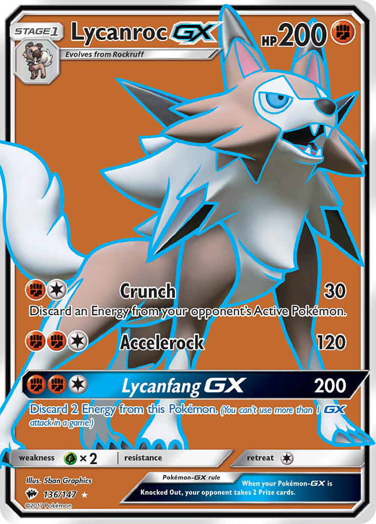 Lycanroc GX (136/147) [Sun & Moon: Burning Shadows] | Mindsight Gaming