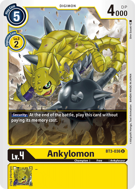 Ankylomon [BT3-036] [Release Special Booster Ver.1.5] | Mindsight Gaming